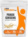 BulkSupplements.com Ginsengの根のエキスの粉 - PanaxのGinsengの補足、草の補足 - 完全菜食主義者の及びグルテンフリー、1gあたりのサービング、50g (1.76のoz) (パッケージ 1)