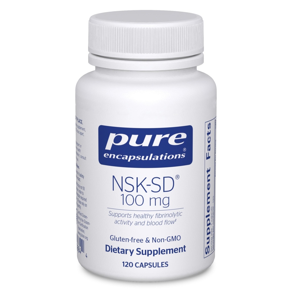 純粋なカプセル化NSK-SD - 100 mg Nattokinase - 正常な血循環のために - Fibrinolytic活動をサポート* -グルテンフリー&非GMO - 120カプセル