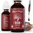 Hodgins 収穫 有機 Reishi のきのこ 実 ボディ エキスのチンキ - 余分集中された二重エキスの補足 - サポート 中心の健康及びウェルネス - USDA の有機のきのこ - 4 oz