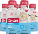 SlimFastミール交換シェイク, オリジナルのフレンチバニラ, タンパク質を飲むための準備の10g, 11 Fl. Ozボトル, 4カウント (パッケージ3) (パッケージ5月Vary)