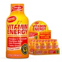 Vitamin Energy Immune+ Extra Strength Energy Shot Orange Burst 12 Pack, 260mg Natural Caffeine, B-Vitamins, Citicoline, Green Tea, Immunity & Focus Support, Zero Sugar, Gluten-Free 1.93 fl oz