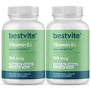 ビタミンBESTVITEビタミンK2 100 mcgをMK-7(240 ベジタリアンカプセル)(120x2) - 無菌 - 完全菜食主義者 - 完全菜食主義者の非GMO - グルテンフリー