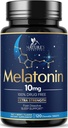 メラトニン 10 mg の速い分解、Melatonin は残りの睡眠、大人のための自然な睡眠サポート補足、余分強さのいちご風味付けされたタブレット、砂糖は、120 のタブレット、120 日の供給を解放します