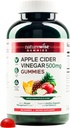 NatureWise Apple Cider Vinegar Gummies - 1000mg ACV / 2 +ビタミンB12 - Pectinベースのビーガン、グルテンフリー、非GMO - 180カウント[1000mgまたは500mgのための6ヶ月の供給のための90日の供給]