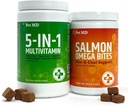 ペットMDのサーモンのオメガ ビット+ 5in1のMultivitamin Softchews