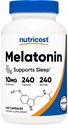 Nutricost Melatonin 10mg、240カプセル、非GMO及びグルテンフリー