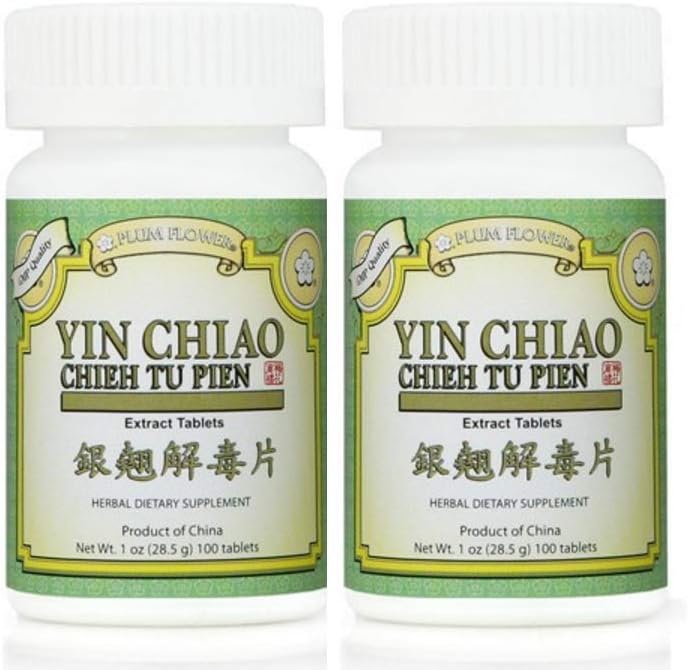 プラムの花のYin Chiao Chieh Tuエキス、100錠(2パック)