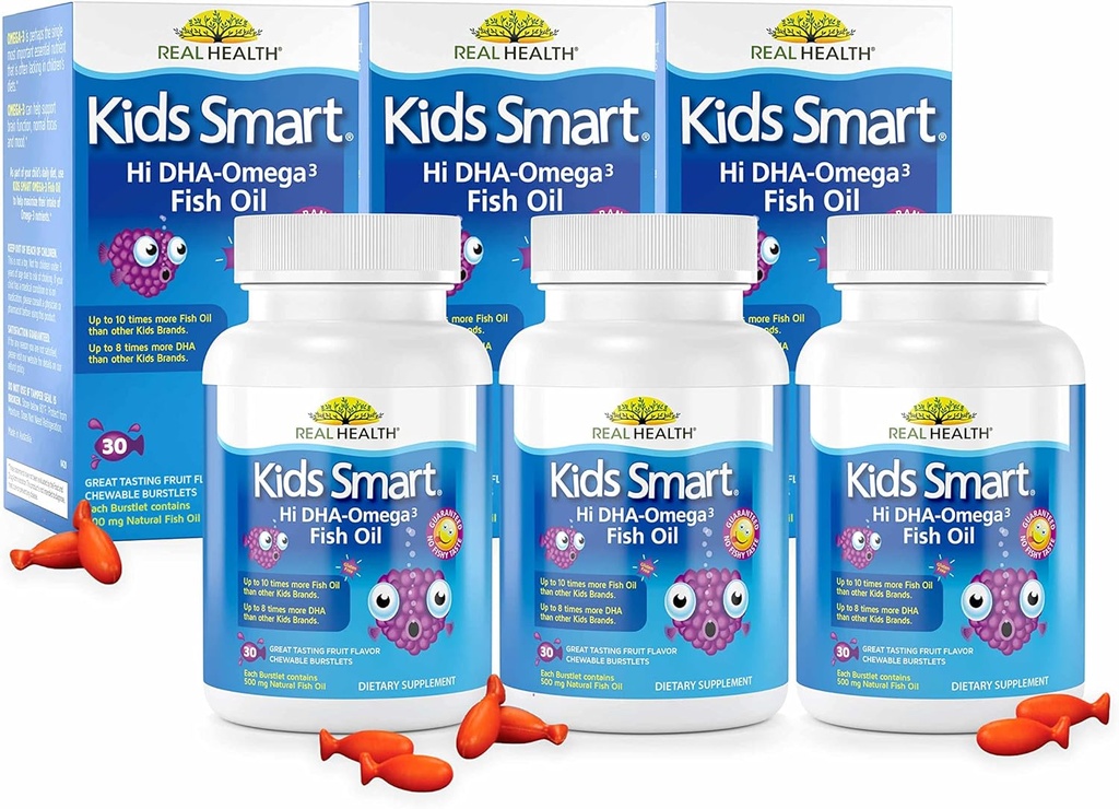 実質の健康のBioglanはスマートなオメガ3の魚油、30のChewableバーストレットをからかいます(3のパック)