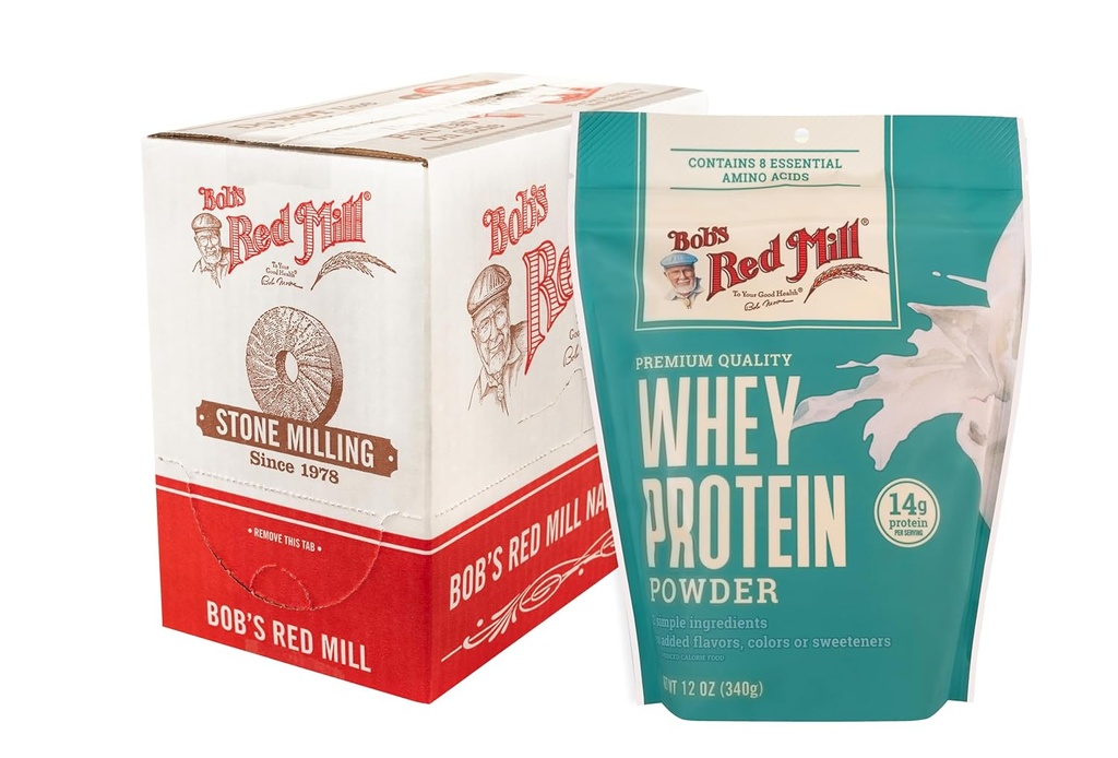 Bob's Red Mill Whey Protein Concentrate, 12oz (Pack of 4) - Keto Friendly, Kosher