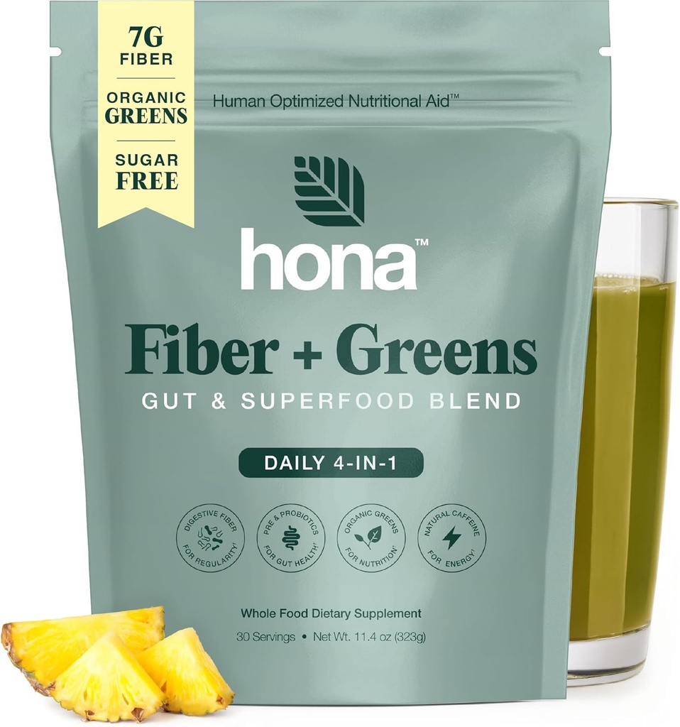 グット&スーパーフードブレンド、プレバイオティクス、プロバイオティクス、繊維&ナチュラルカフェイン、グルテンフリー、砂糖無料、乳製品無料、ビーガン非GMOグリーンスーパーフードパウダー、30 Srvgs