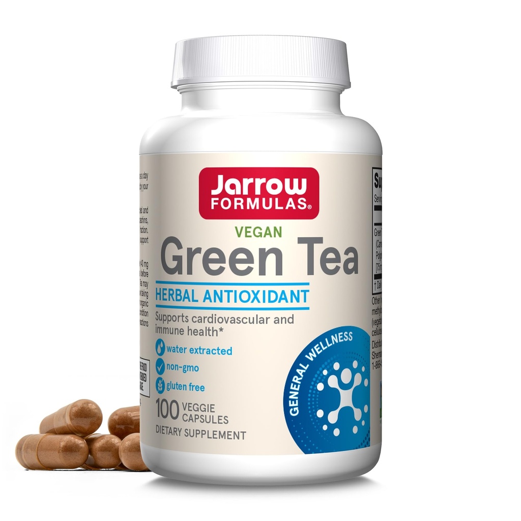 Jarrowの方式 緑茶草の酸化防止剤500のmgの食事療法の補足、心血管および免疫の健康、100のカプセル、100日の供給