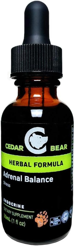 Cedarの熊の副腎バランス-疲労を戦う適応物質が付いている液体の草の補足は圧力を管理し、エネルギーを増加させます 1 の fl の oz/30 ml