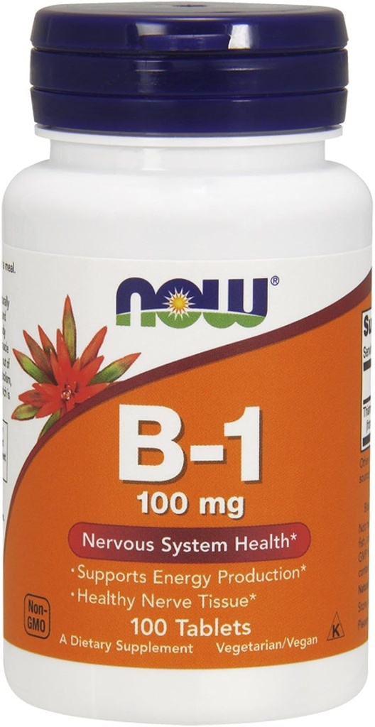 NOWビタミンB-1(チアミン)100mg、100錠(4パック)