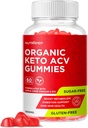 オーガニック Keto ACV グミ - グルテンフリー&砂糖フリー Apple Cider Vinegar サプリメント(1000MG)