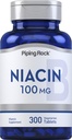パイピングロック ナイアシン レディース・男性用 | 100mg | 300錠 | 洗い流すニコチン酸 | ベジタリアン・非GMO・グルテンフリー