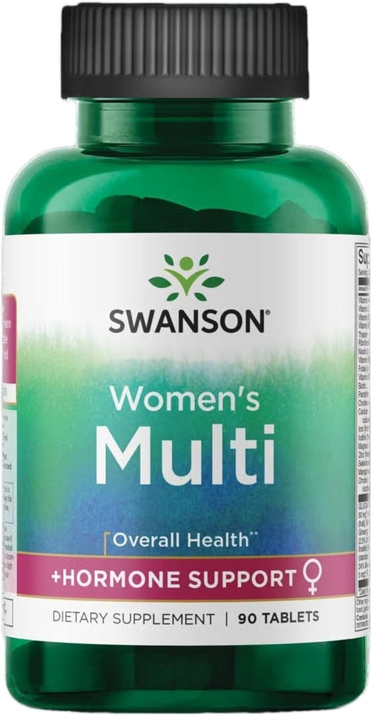 Swanson Multi Women's Prime Multivitamin Multimineral Energy Immune Hormone Balance Wellbeing Health Supplement 90 Tablets (Tabs)
