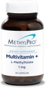 MethylPro の Multivitamin + 1 の mg の Methylfolate - ビタミン A、C の鉱物が付いている女性及び人のための鉄の自由な Multivitamin、メチル化された B の複合体、鉄のない多ビタミン - 30 のカプセル