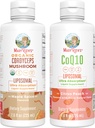 MaryRuth Organics Cordyceps Liposomal(メープルスパイス)&CoQ10(シトラスピーチ) | クリーンラベルプロジェクト Verified® | 免疫、心臓の健康、および全体的なウェルネスのビタミン | 完全菜食主義者、非GMO、グルテンフリー