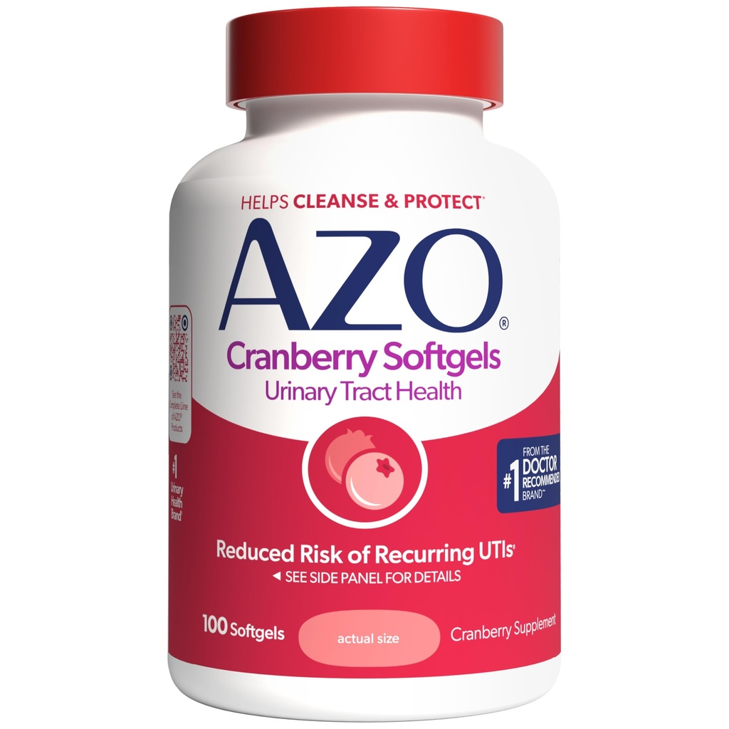 AZOクランベリーサプリメント、集中された全フルーツクランベリーパウダーで作られて、尿路を清潔にし、保護するのに役立ちます*、砂糖無料クランベリーパイル、非GMO、100 Softgels