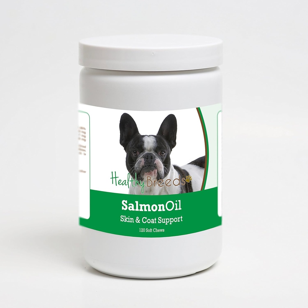Healthy Breeds French Bulldog Salmon Oil Soft Chews 120 Count