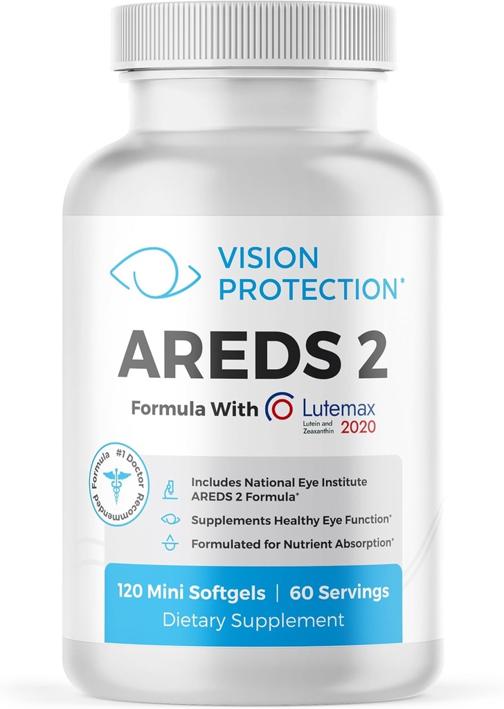 AREDS 2 眼科の健康のための目のビタミン及びミネラル補足、自然な目の研究所の Lutemax 2020 は 2 つの研究の原料の ルテイン、ビタミン C、及びゼアキサンチン、120 の小型Softgels を補います