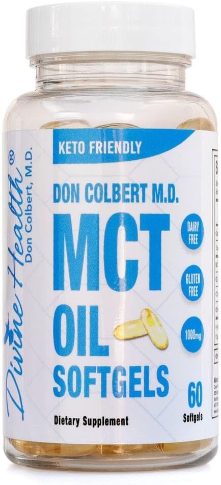 コルバート博士、MD MCTオイルソフトゲル | ケトゾーン&ダイバインヘルス | オーガニックココナッツから1000mg | 60 Softgels