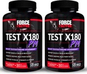 フォースファクターテストX180 PM、2パック、男性のためのテストステロンブースター、筋肉を構築するためのオーバーナイトテストステロンサプリメント、強度を高め、より深い、より健康な睡眠と回復を促進する、240錠