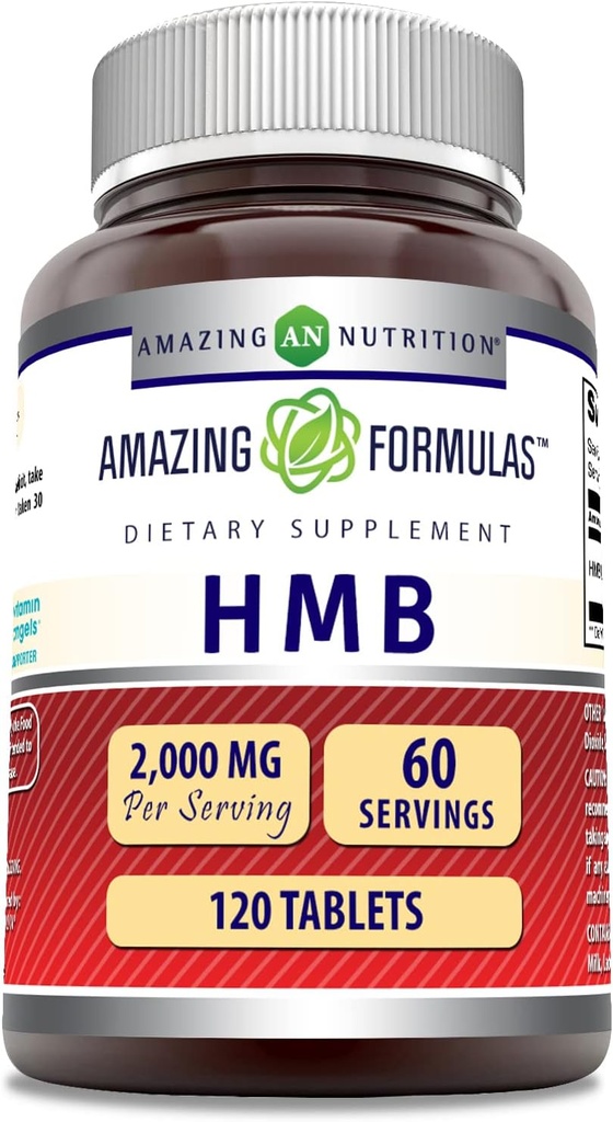 Amazing Formulas HMB (Beta-Hydroxy Beta-Methylbutyrate) Supplement | 2000 Mg Per Serving | 120 Tablets | Non-GMO | Gluten Free | Made in USA