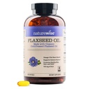 NatureWise 亜麻仁油 1,242 mg, 魚無料オメガ 3 6 9 720mg ALAと, 心の健康サポートのための栄養補助食品 - 有機, 冷間プレス, 非GMO - 240 Softgels[8ヶ月の供給]