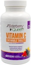 Elderberry Queen Chewable Vitamin C 500mg - Immune Boost & Antioxidant Support Tablets with Vitamin A, E & Organic Echinacea, Elder Fruit, Acerola - Natural Dietary Supplement, 60 Count