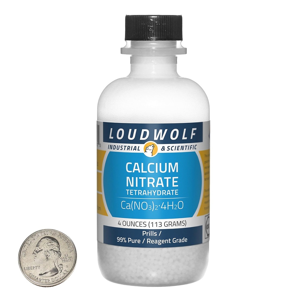 Calcium Nitrate/Prilled / 4 Ounces / 99% Pure Reagent Grade