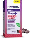 Natrol 睡眠 + 免疫の健康 Melatonin 6 mg と エルダーベリー, 亜鉛とビタミン D, 残りの睡眠と免疫のサポートのための栄養補助食品, 60 混合ベリー風味の高速溶解錠, 60 日の供給