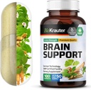 BIO KRAUTER 脳サポート サプリメント - 100 カウント - 1300 アシュワガンダの mg のブレンド, Panax Ginseng と Ginkgo Biloba - 完全菜食主義者の, いいえフィラー