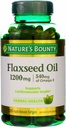 Nature's Bounty Flaxseed Oil 1200 mg, 急流リリースSoftgels, ナチュラル, 白, 125 カウント, 2のパック