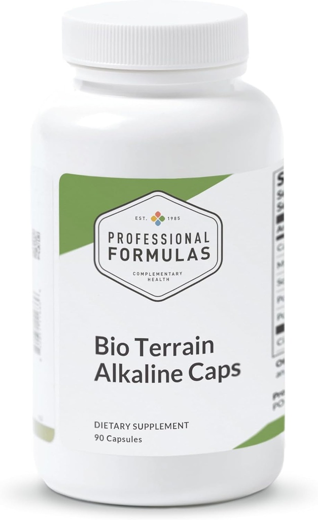 Professional Formulas Bio Terrain Alkaline Caps – Supports pH Balance, Electrolyte Replenishment & Cellular Alkalinity – with Calcium, Magnesium, Potassium & Citric Acid – 90 Capsules