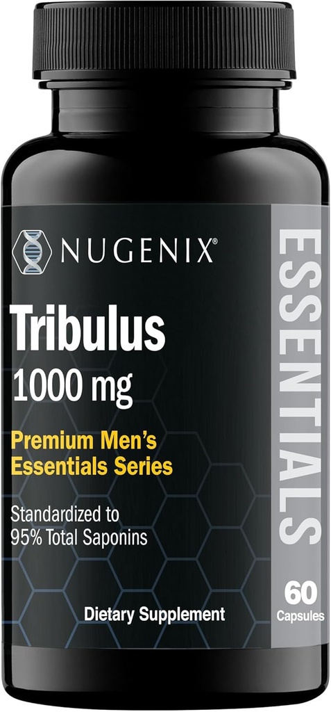 Nugenixは人エキスのためのTribulus Terrestris-95%の合計のサポニン、1000mg高い効力、余分強さ、60の計算をエッセンシャルします