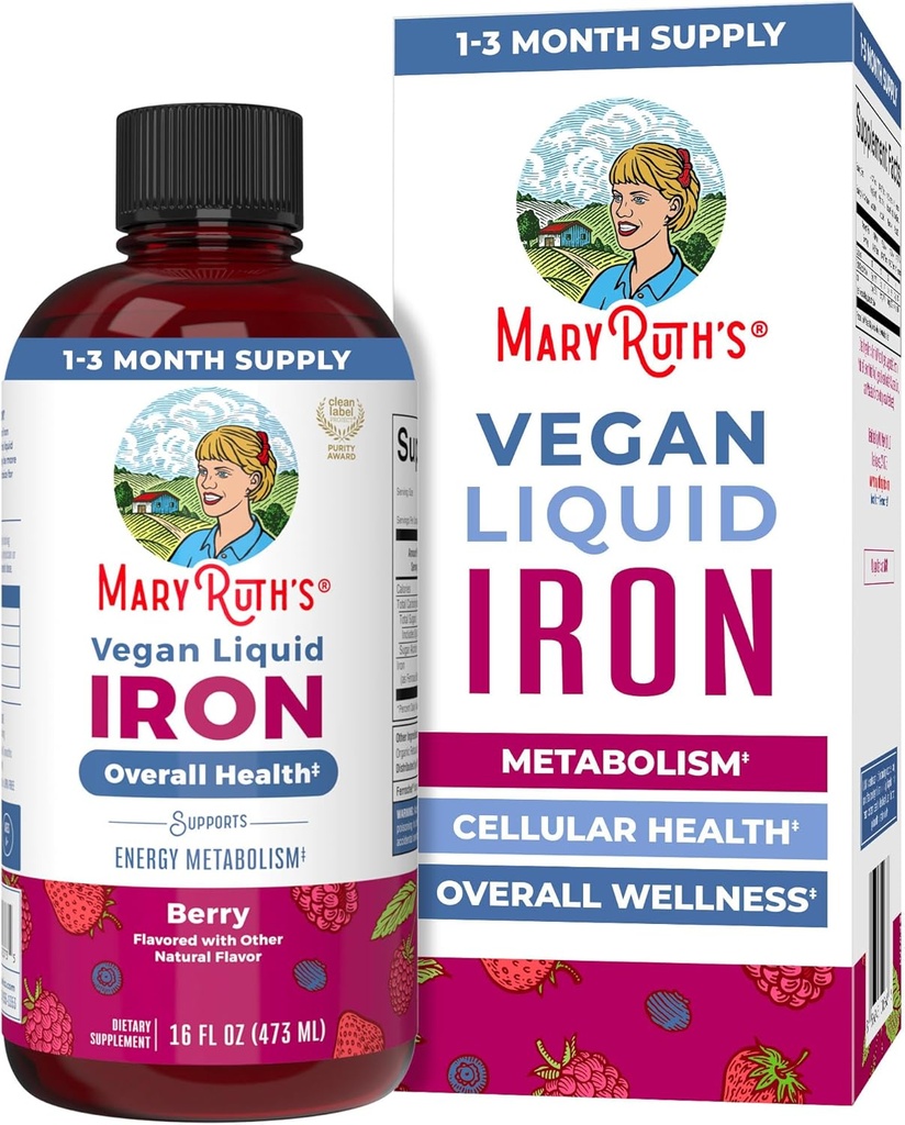 MaryRuth Organics Iron Supplement for Women Men & Kids