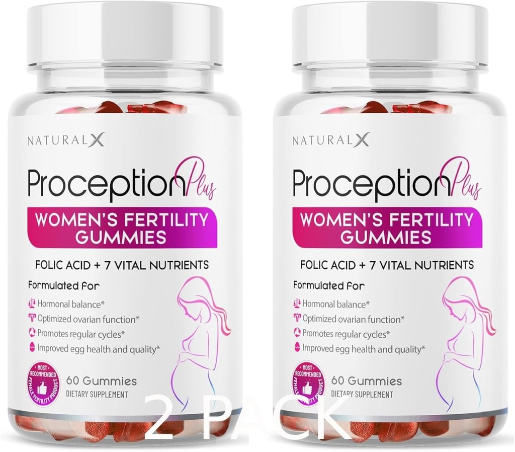 女性のための豊饒のガミー - Myo-Inositol、葉酸、Biotin、Bのビタミン - 女性の豊饒サポート、ホルモンのバランス、排卵、胎児の概念のためのイノシトールの補足(60のガミー、2のパック)