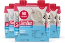 SlimFastスナックシェイク、90カロリーファイバシェイク、飲み物への準備、プロテインドリンク、クリーミーバニラ、12カウント