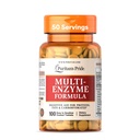 Puritan's Pride Multi-Enzymeフォーミュラ、タンパク質、脂肪、炭水化物、消化および健康なガットサポートのための栄養補助食品、50日の供給、スワロコーティングされたタブレットへの100簡単