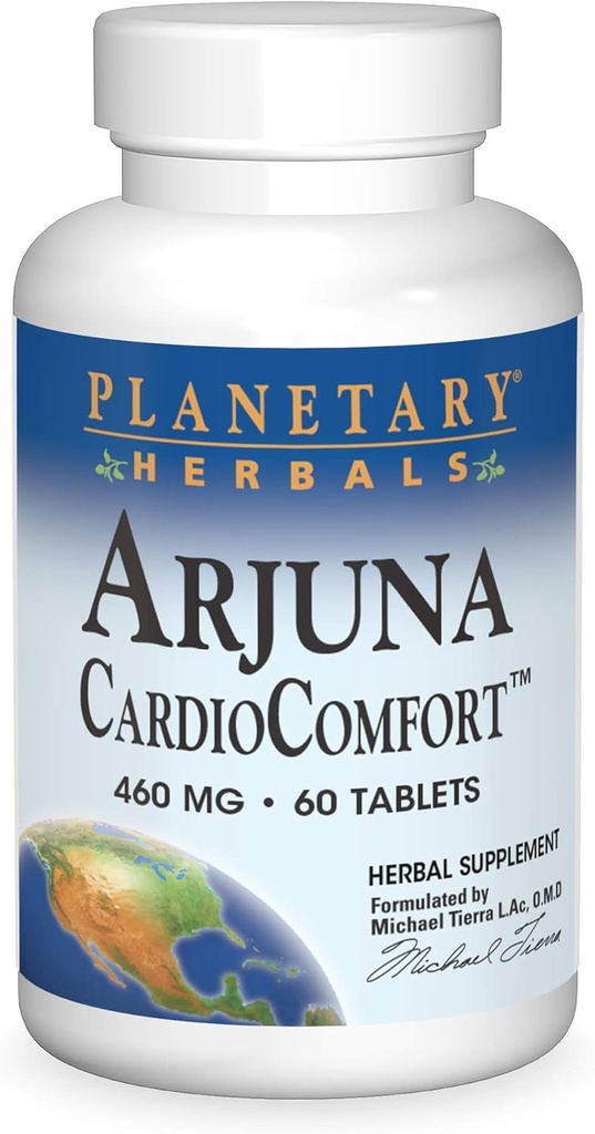 惑星の草のArjuna Cardioの慰めのタブレット、460のmg、60の計算