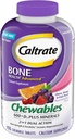 Caltrate Chewables 600 +D3 Plus Minerals Calcium and Vitamin D, Sugar Free, Cherry, Orange and Fruit Punch, 155 count