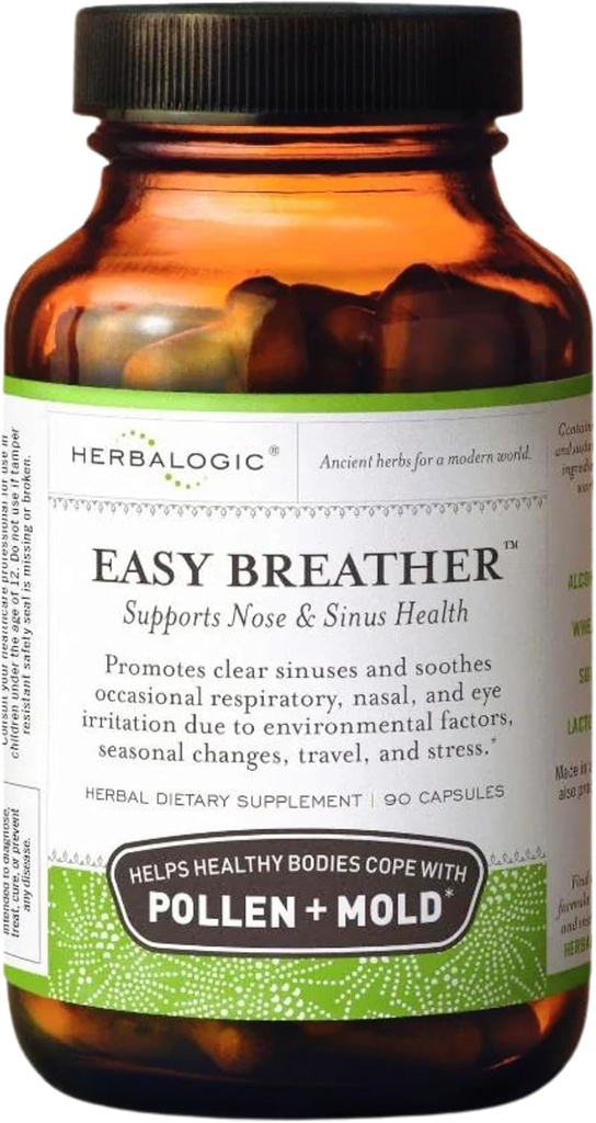 ハーブ - 簡単な呼吸ヘルブカプセル - 鼻と鼻の健康をサポート - 健康なボディは花粉と金型に対処するのに役立ちます - 伝統的な中国式ユーピンファンサンに基づいて - 90キャップカウント