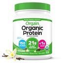Orgainオーガニックビーガンプロテインパウダー、バニラビーンズ - 21g植物ベースのプロテイン、4gプレバイオティクスファイバー、乳糖成分なし、砂糖、非GMO、シェイクス&スムージー用、1.22ポンド(パッケージメイラリー)