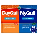 Vicks DayQuil&NyQuil Co-Pack、Cold&Flu Medicine、頭痛、フィーバー、痛み、痛み、および咳、72ctの強力なマルチ症状の昼間の救済