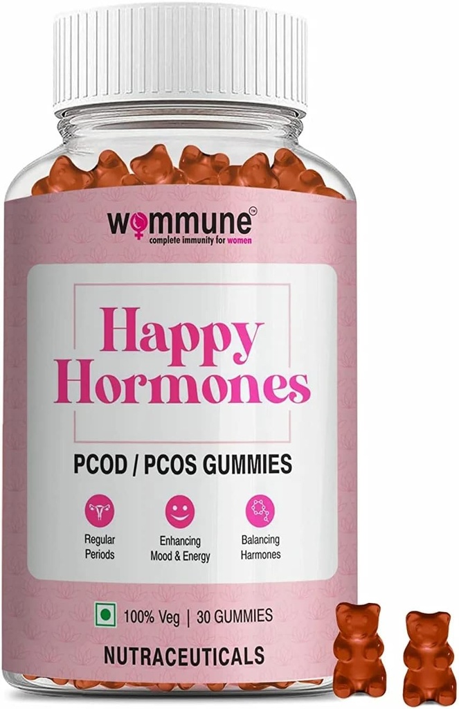 PCODのPCODのバランスのガミー | 規則的な期間のために私はホルモンの不均衡、自然な妊娠IのInositolは顔の毛及びアクネ、遅れた期間の助けを- 再生し、バランスを取除きます、再充電- ガミー