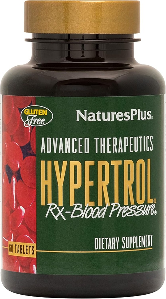 Natures Plus高度な治療薬Hypertrol Rx血圧 - 60ベジタリアンタブレット - マグネシウム&クロミウムサプリメントと植物ハーブ - グルテンフリー - 30サービング