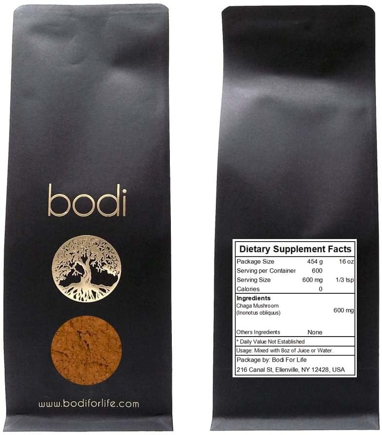 bodi : チャガマッシュルームファインパウダー | 2oz～5lb | 100% 純正手技(4オンス)