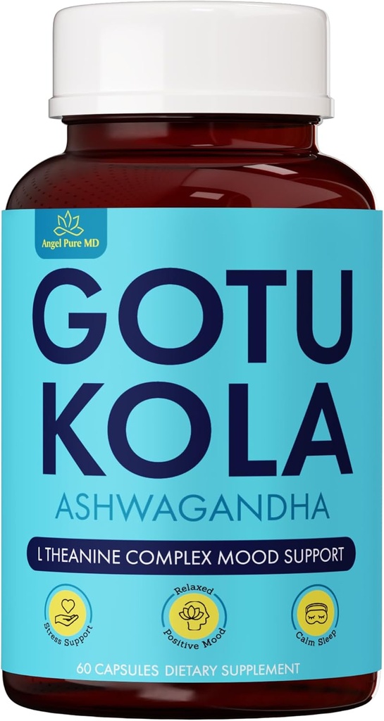 女性のための天使のカルムストレス救済サプリメント & 男性用フォーカス, 気分のサポート, 自然エネルギー & カルム, コルチゾールバランス + 速い演技アシュワガンダビタミンB12, ロゼア&レモンバーム – 60 カウント