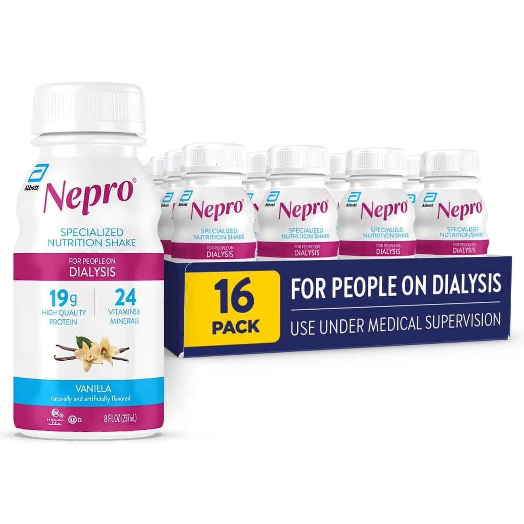 糖尿病、19gタンパク質、420カロリー、バニラ、8 fl oz、16 のパックの人々のための Nepro 栄養シェイク